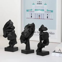 3 Piece Thinker Statue Set by Snagg A Sculpture