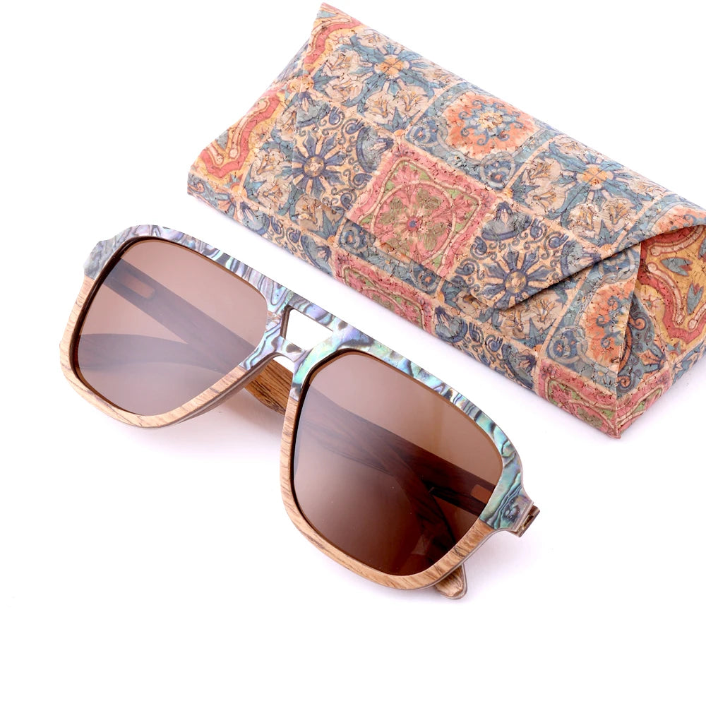 Shell Wooden Sunglasses