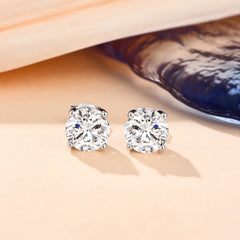 1 Carat Moissanite Stud Earrings