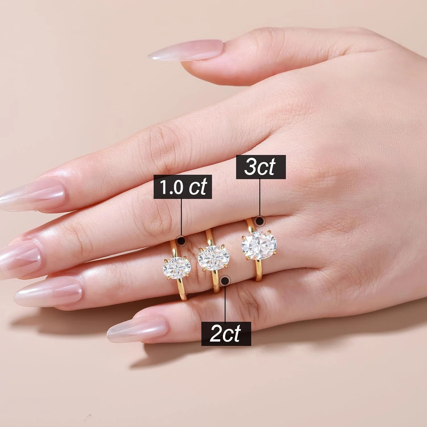 Oval Moissanite Ring by Snagg A Ring