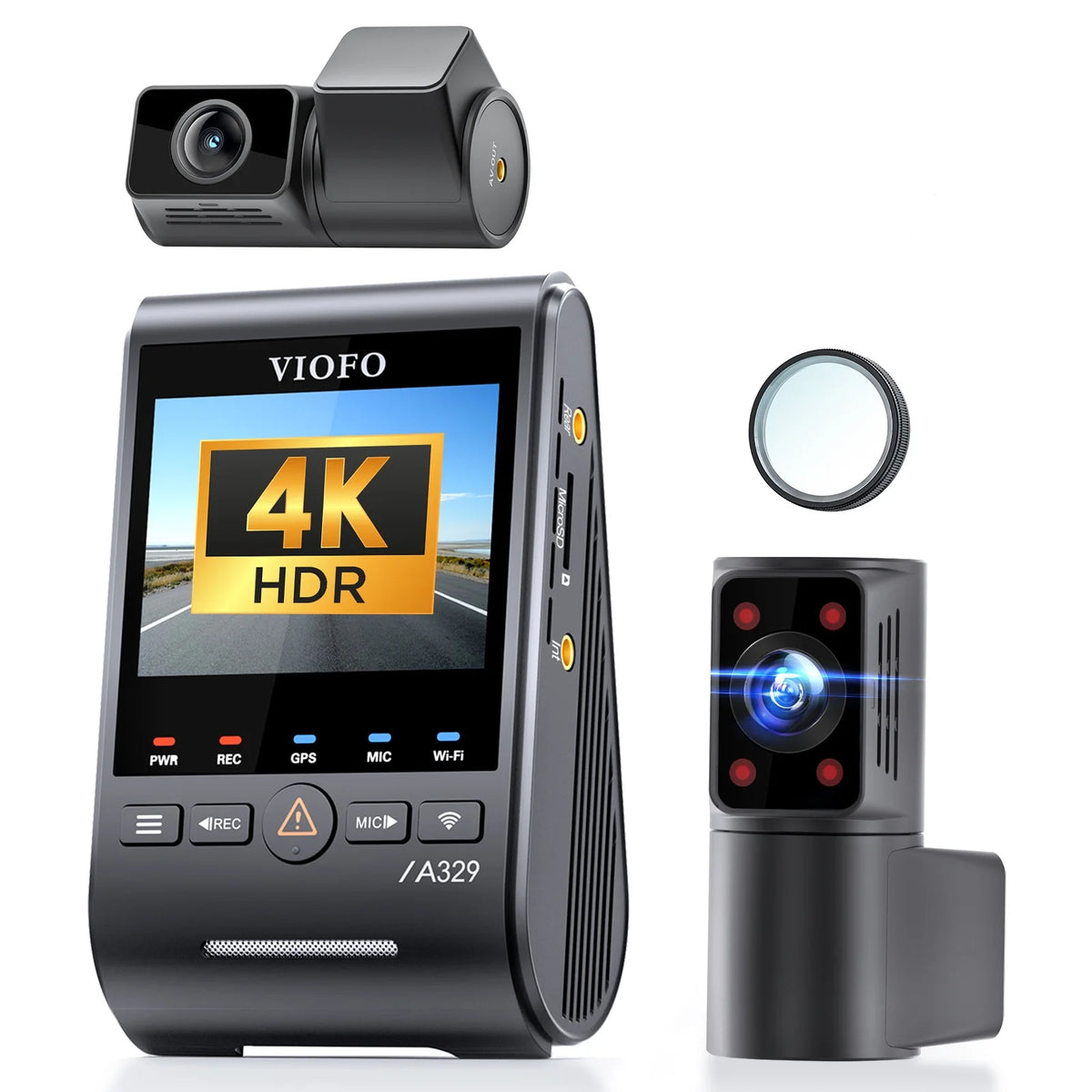 4K Triple Channel SSD Dash Cam | Sony STARVIS 2 Night Vision & Fisheye Cabin View