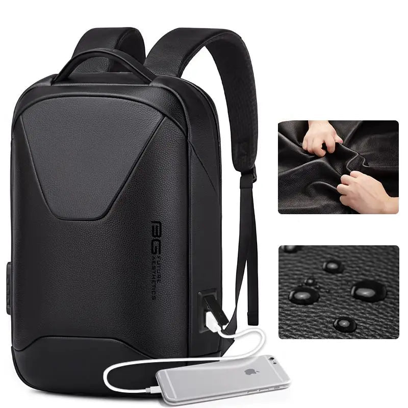 Leather Anti-Theft Waterproof Backpack by Snagg A Backpack