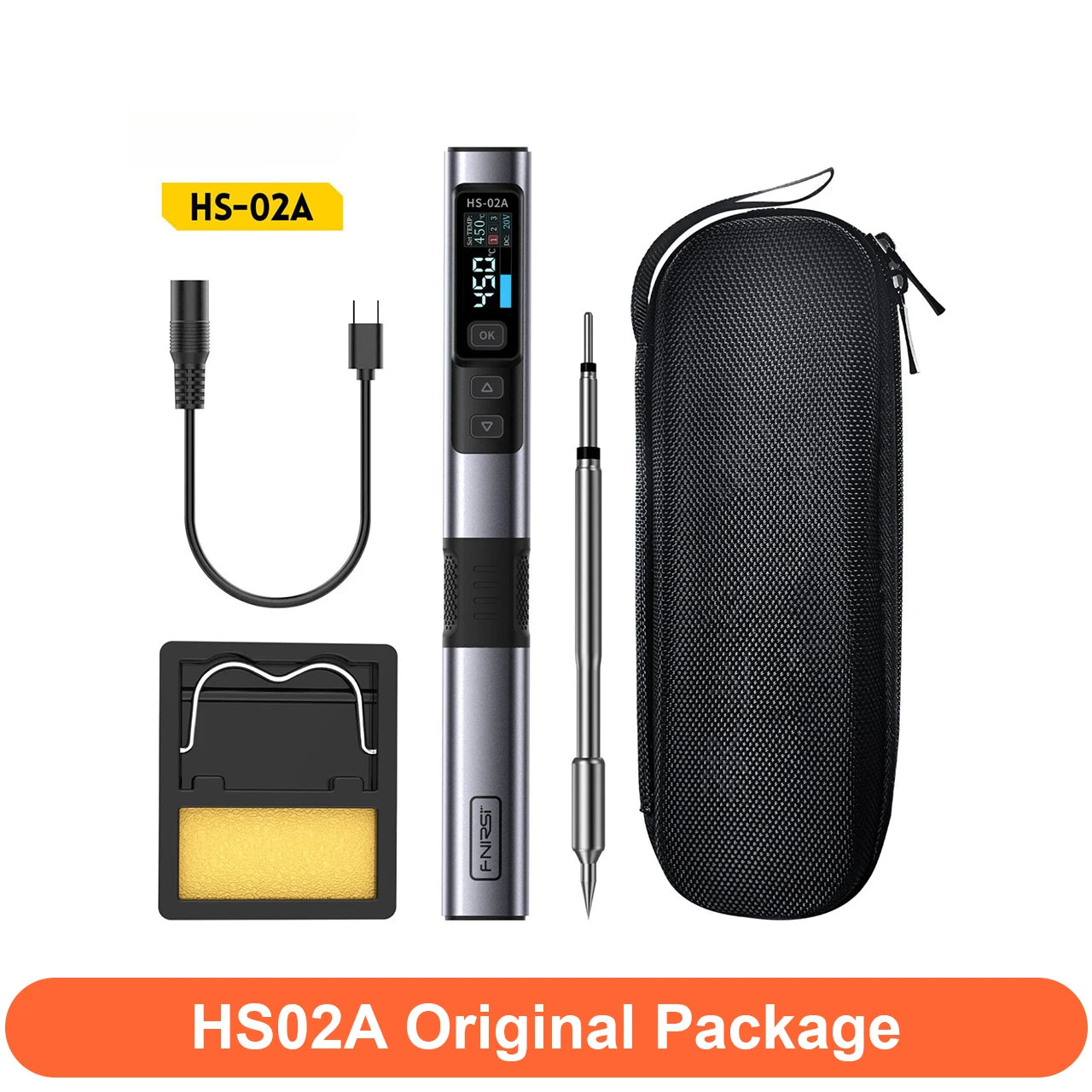 HS-02 100W Smart Soldering Iron Kit with C210 Tip & OLED Display