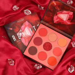 Gemstone Inspired 9 -Color Artistry Palette – High-Pigment Matte, Shimmer & Metallic Shadow Collection