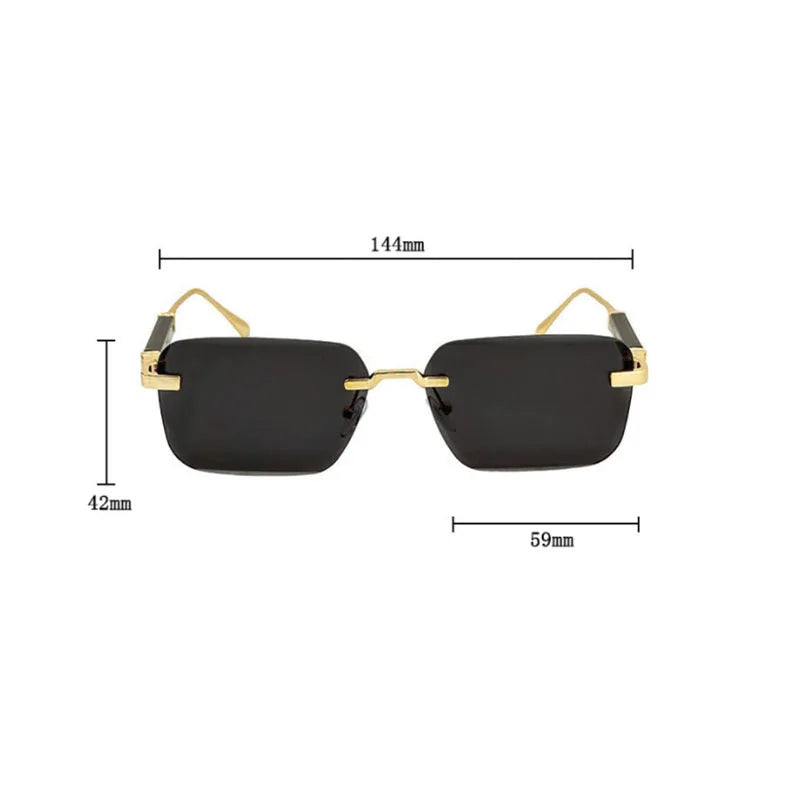 Rimless Square Sunglasses by Snagg A Shades