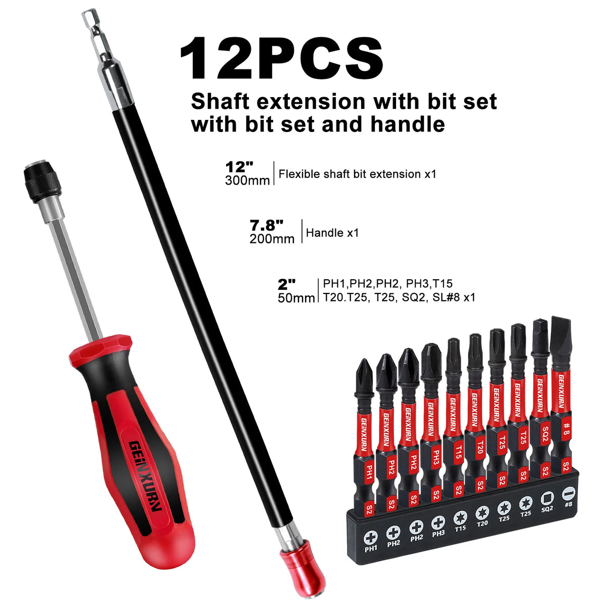 Flexible Drill Bit Extension & Screwdriver Bit Holders – Magnetic Hex Shank