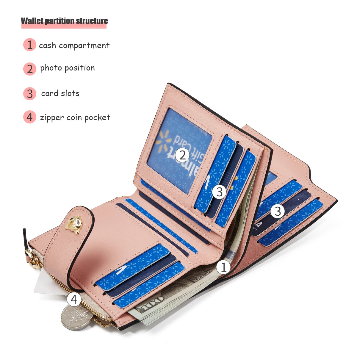 Women Signature Short Wallet by Snagg It Wallet