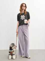 Autumn 2025 Floral Knit Casual Blouse