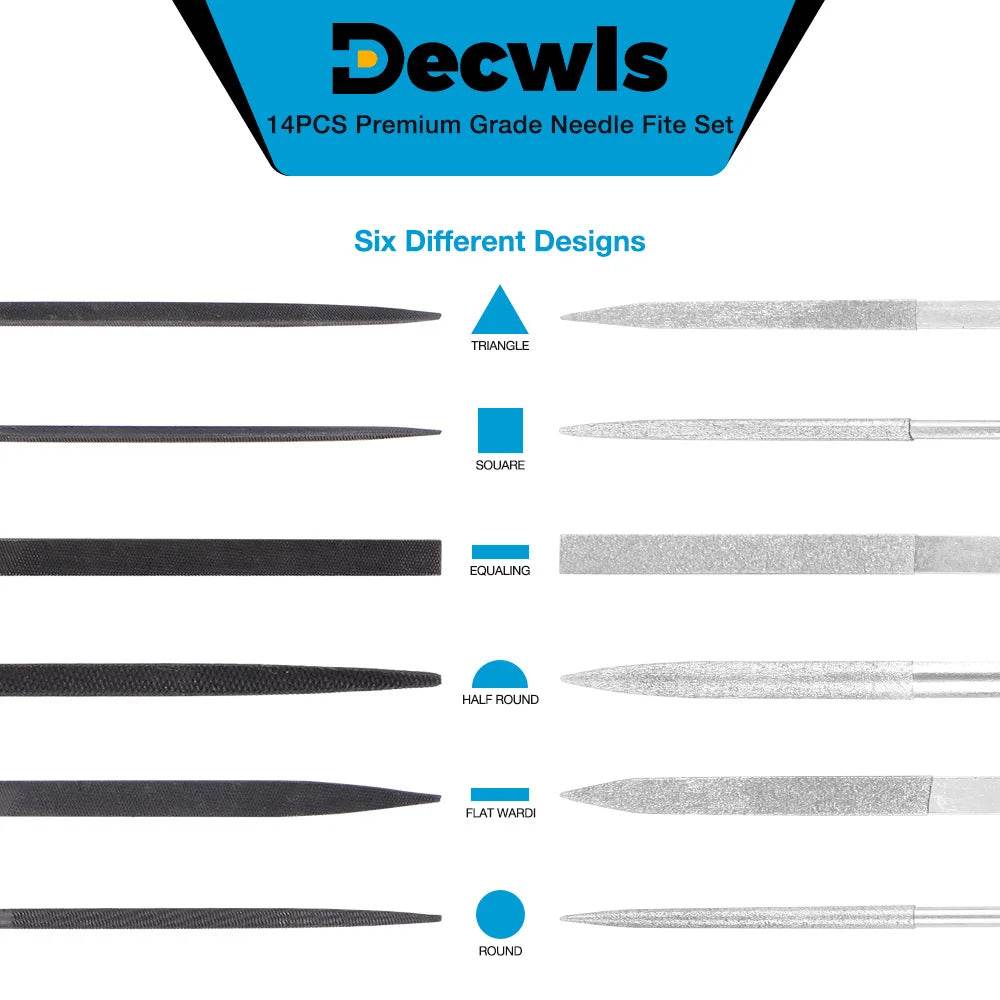 13-Piece Multi-Purpose Diamond & Steel Needle File Set - SnaggIt