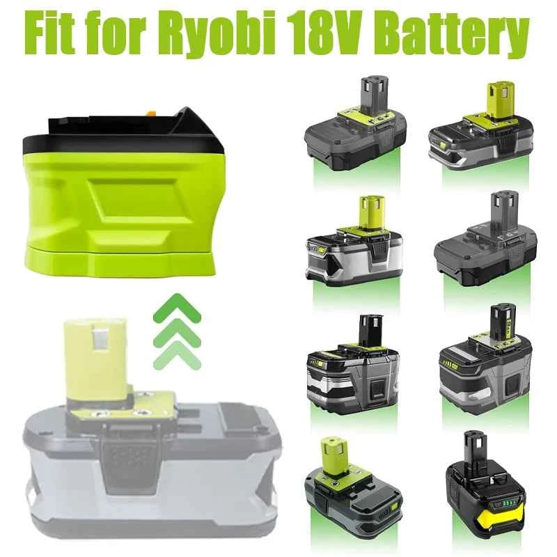 Ryobi 18V battery adapter for Makita, Milwaukee and DeWalt tools – image 2
