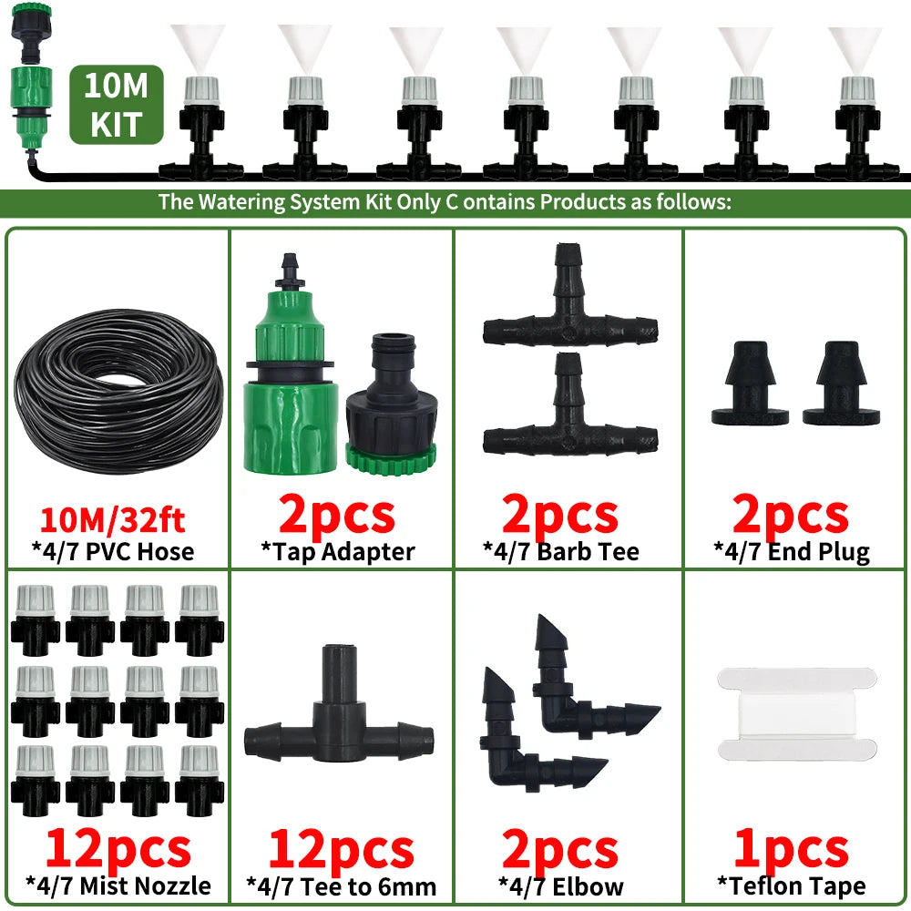 10M–20M Garden Misting & Irrigation System