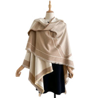 Double Sided Thick Pashmina Shawl & Poncho for Women