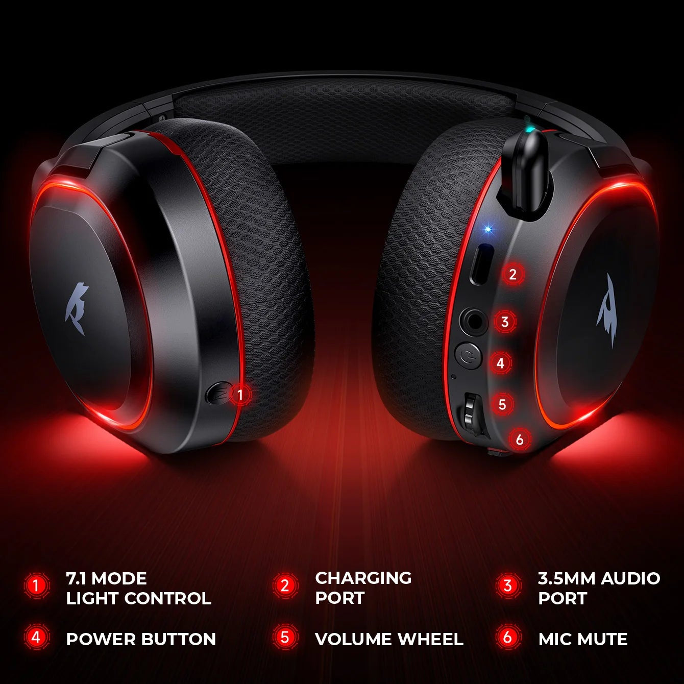 Wireless Gaming Headset Bluetooth & ENC Mic Compatible With PC, PS4, PS5 & Switch by Snagg A Gaming Headset