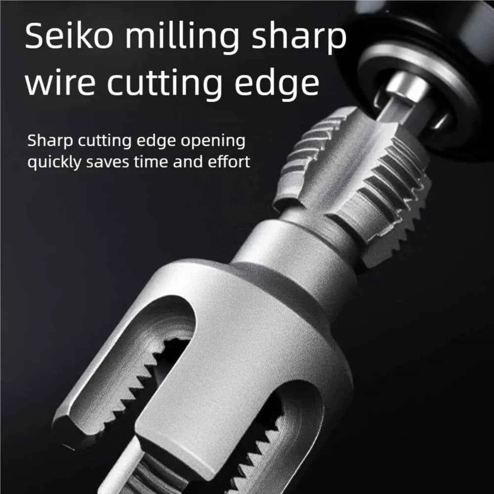 Professional Hex Shank Pipe Threading Tool | Internal & External Die Set for 1/2", 3/4" & 1" Pipes