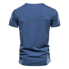 Cotton-Lycra V-Neck Tee | High-Elasticity Summer Essential