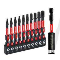 2" Torx Screwdriver Bit Set T7–T40 – Magnetic S2 Alloy Steel Impact Star Bits with Bit Holder