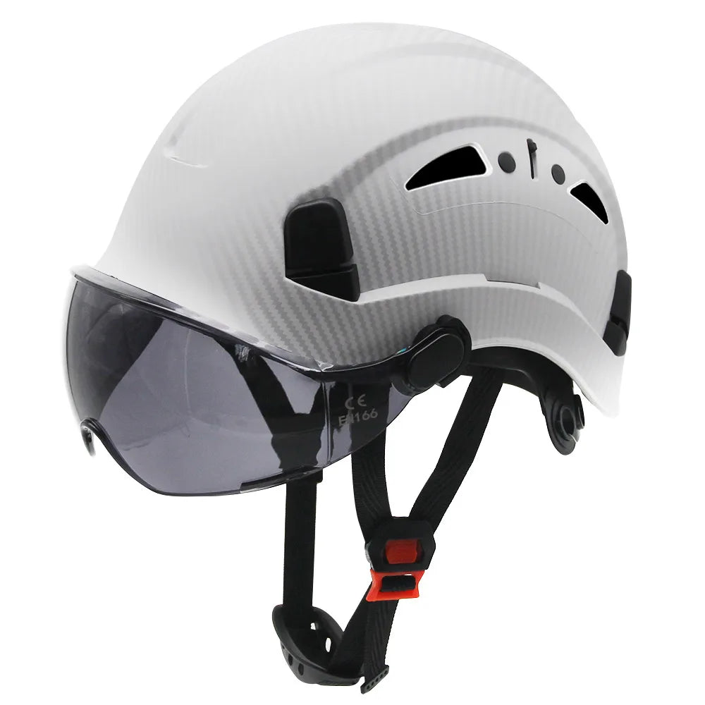 Vented construction safety helmet with built-in visor – image 37
