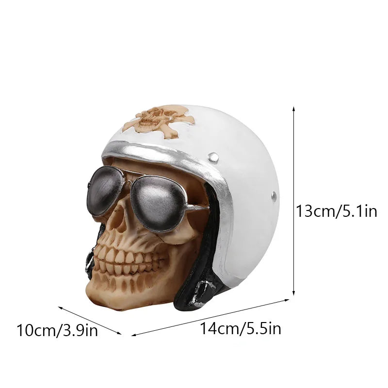 Rider Skull Resin Sculpture by Snagg A Sculpture