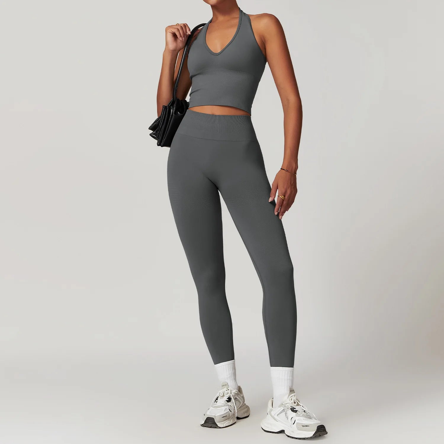Women's 2-Piece Seamless Yoga Set | Sports Bra & Gym Leggings Athletic Wear Fitness Tracksuit