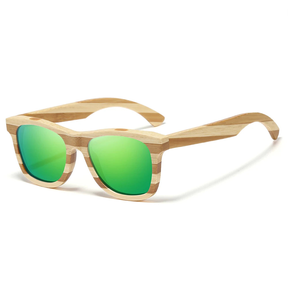 Natural Zebra Bamboo Wooden Sunglasses by Snagg It Sunglasses