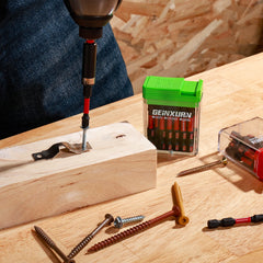 15 Pcs 2" Impact Pozi Screwdriver Bit Set – Magnetic S2 Steel Pozi Bits with Colorful Storage Box