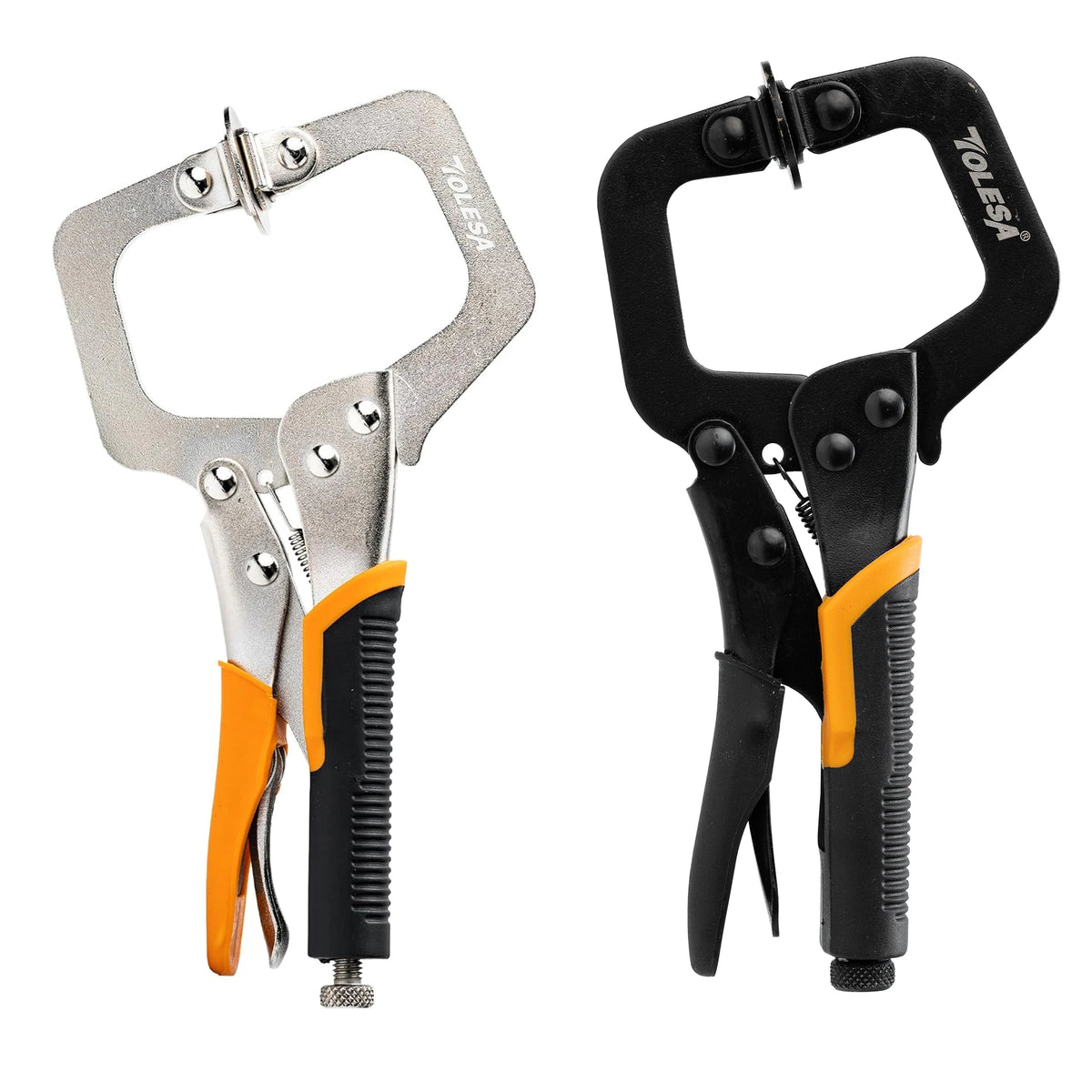 6 Inch Pocket Hole Jig Clamp – Heavy Duty Face Clamp with Swivel Pads