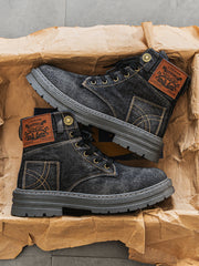 Men’s High-Top Denim Boots by Snagg A Shoes