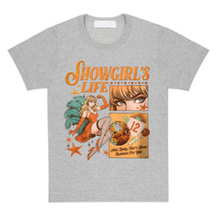 Showgirl's Life Graphic T-shirt Print Womans Streetwear