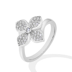 Original Moissanite Cross Flower Ring by Snagg A Ring