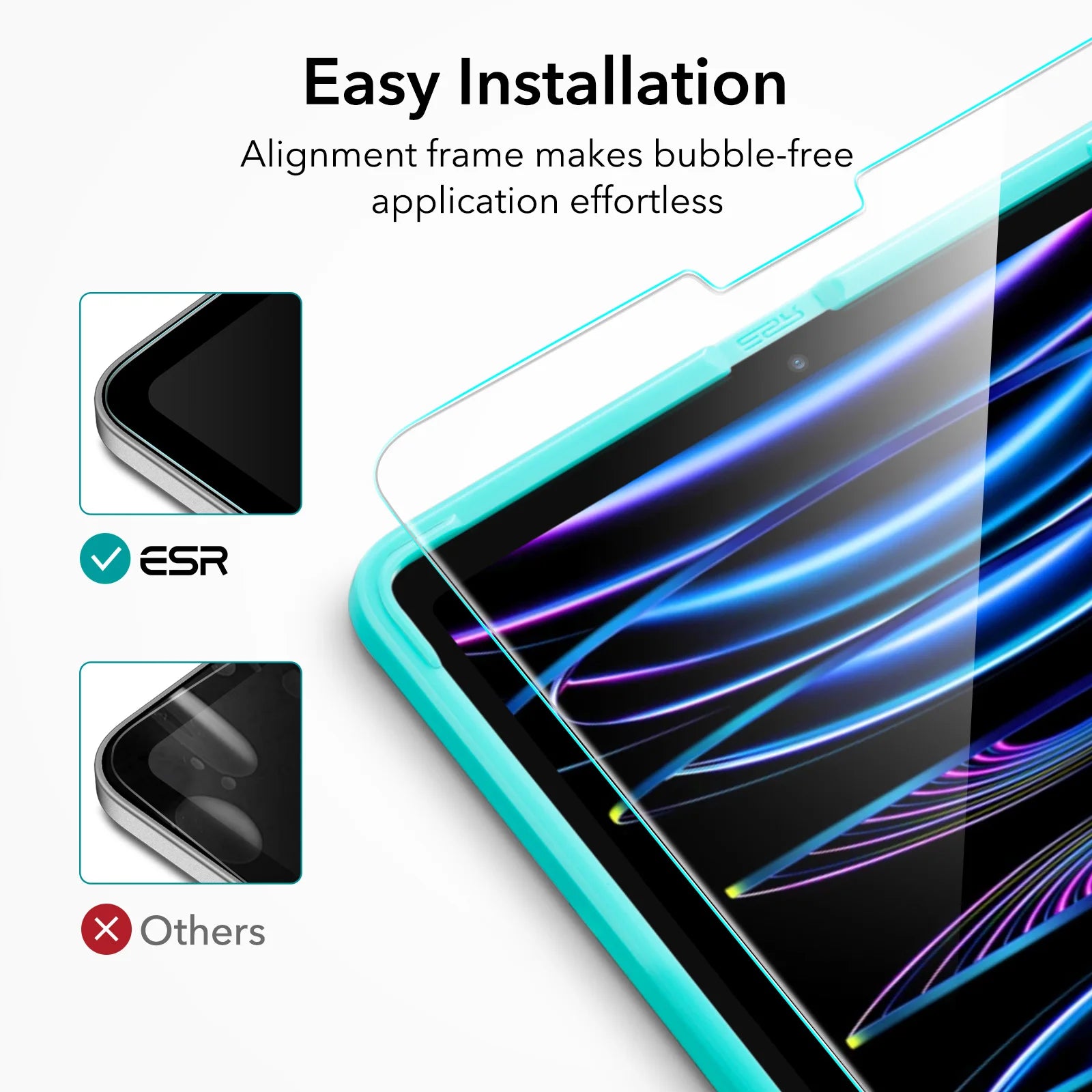 2Pack Screen Protector Tempered-Glass Film with Frame for iPad 11/10(2025/2022) iPad Air 13/11 (2025) Mini 7/6 Air 5/4 by Snagg A Screen Protector