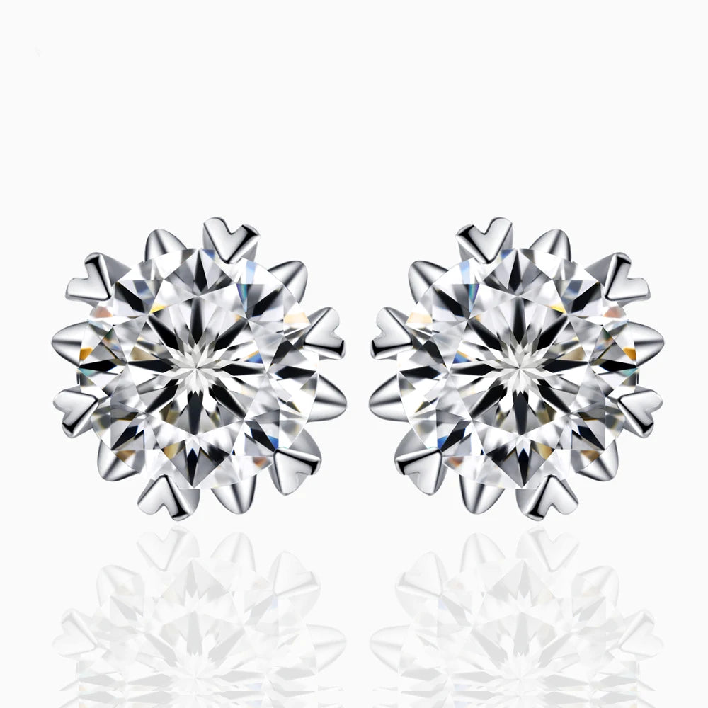 1CT Moissanite Stud Earrings