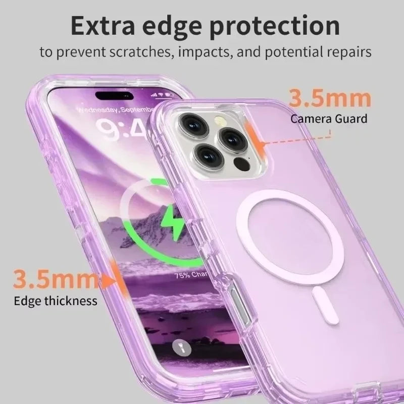 Rugged OTT Armor MagSafe Clear Case – for iPhone 15 Series - Phone Cases & Covers