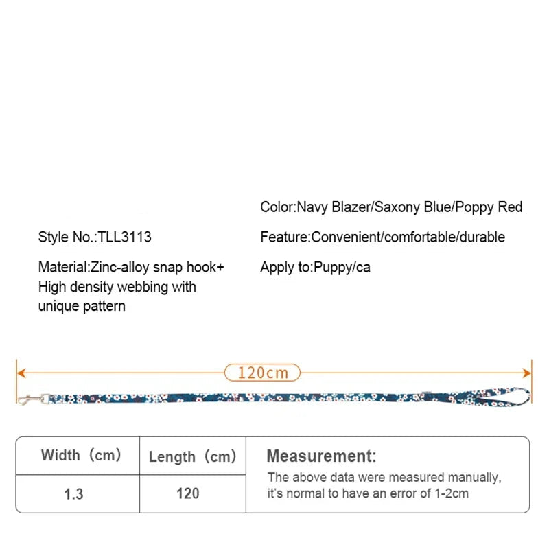 Floral Pet Leash by Snagg A Leash