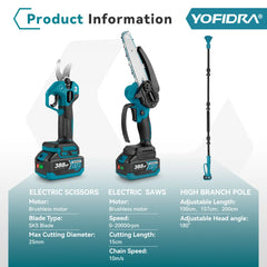 3-in-1 Brushless Telescoping Chainsaw & Pruner Kit