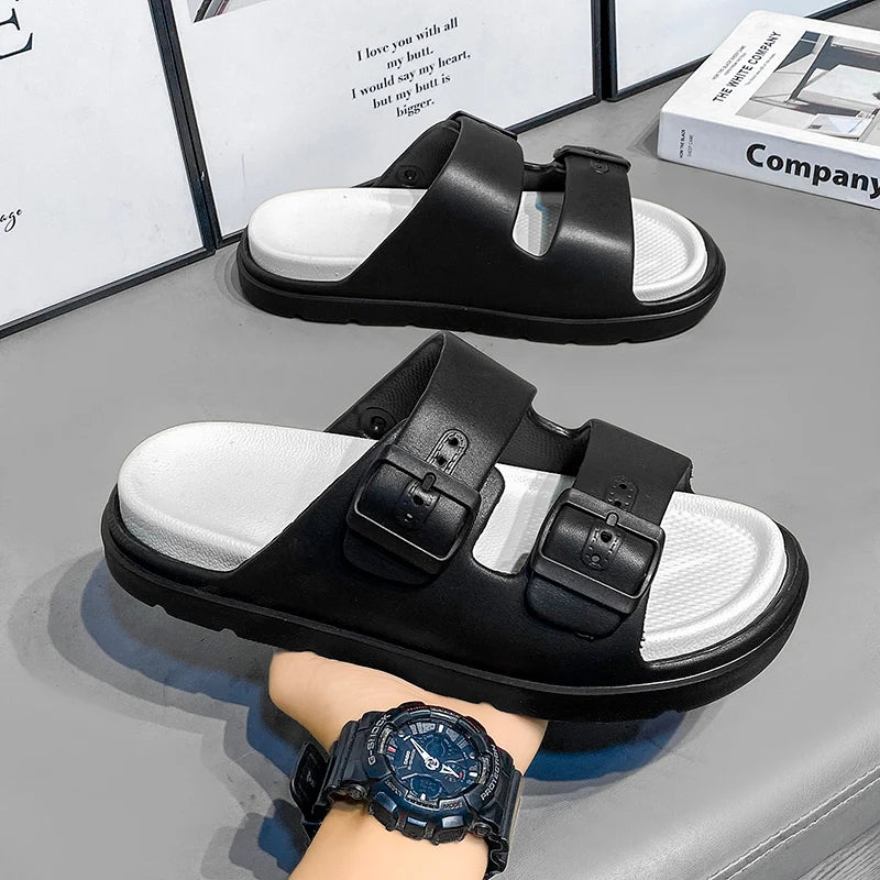 Men’s Retro Buckle EVA Slippers by Snagg A Slipper