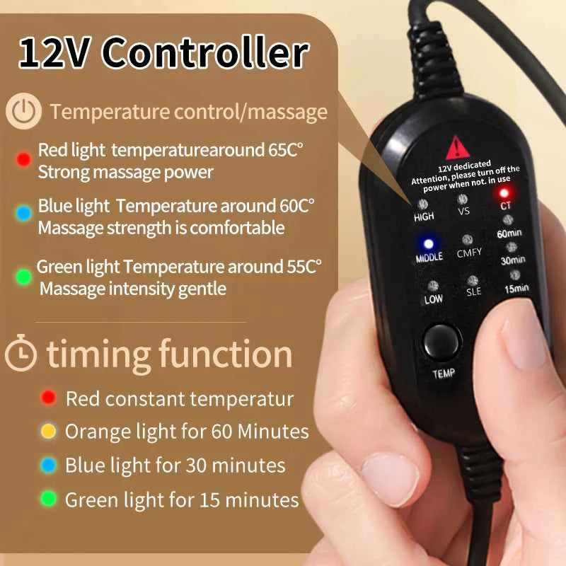 Hip Massager with Red Light Heat & Vibration Therapy – Muscle Recovery & Joint Relief Support