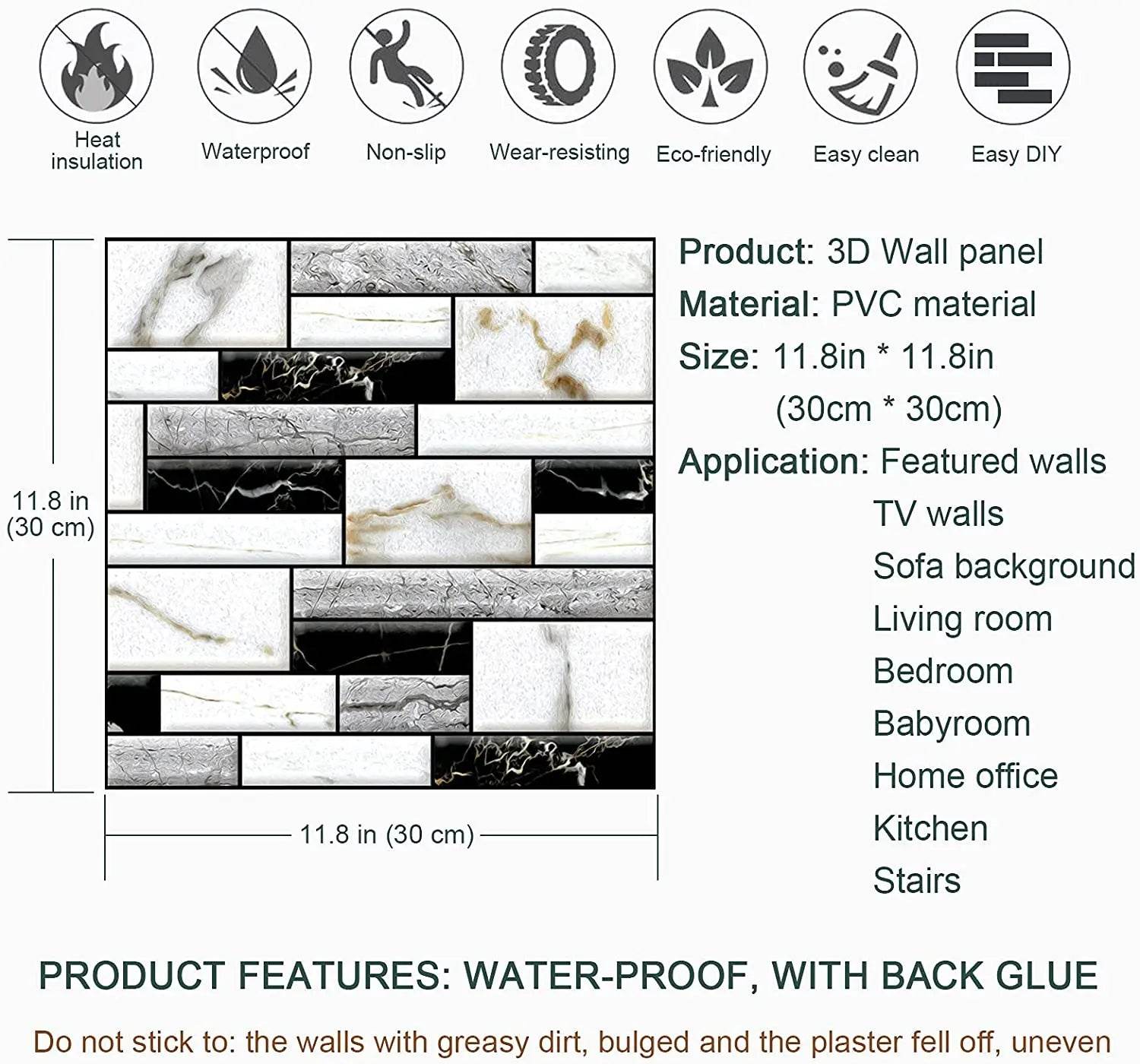 3D Self-Adhesive Brick Wall Stickers - SnaggIt