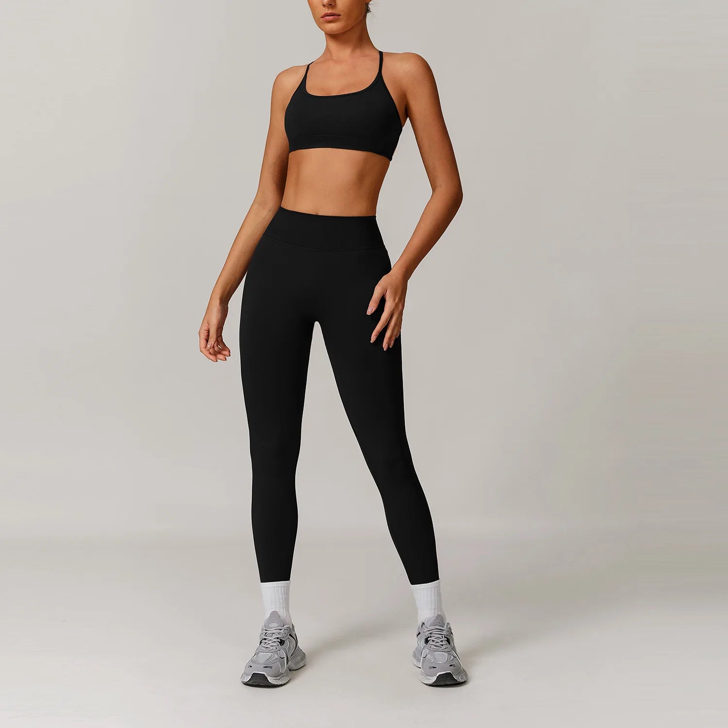 Women's 2/3-Piece Seamless Yoga Tracksuit | Gym Sports Bra & Leggings Fitness Set Sportswear