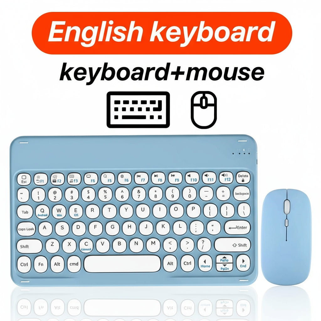 Round Key Bluetooth Wireless Keyboard For Android IOS Huawei Xiaomi Tablet by Snagg A Wireless Keyboard