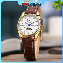 BERNY Men’s Moon Phase Quartz Watch