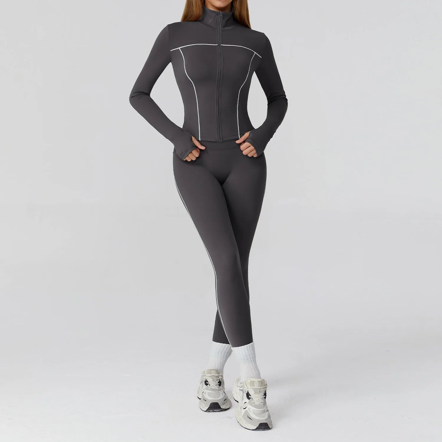 Women's 2/3-Piece Yoga Clothes Set | High Waist Leggings Running Bra Workout Tracksuit Gym Outfits