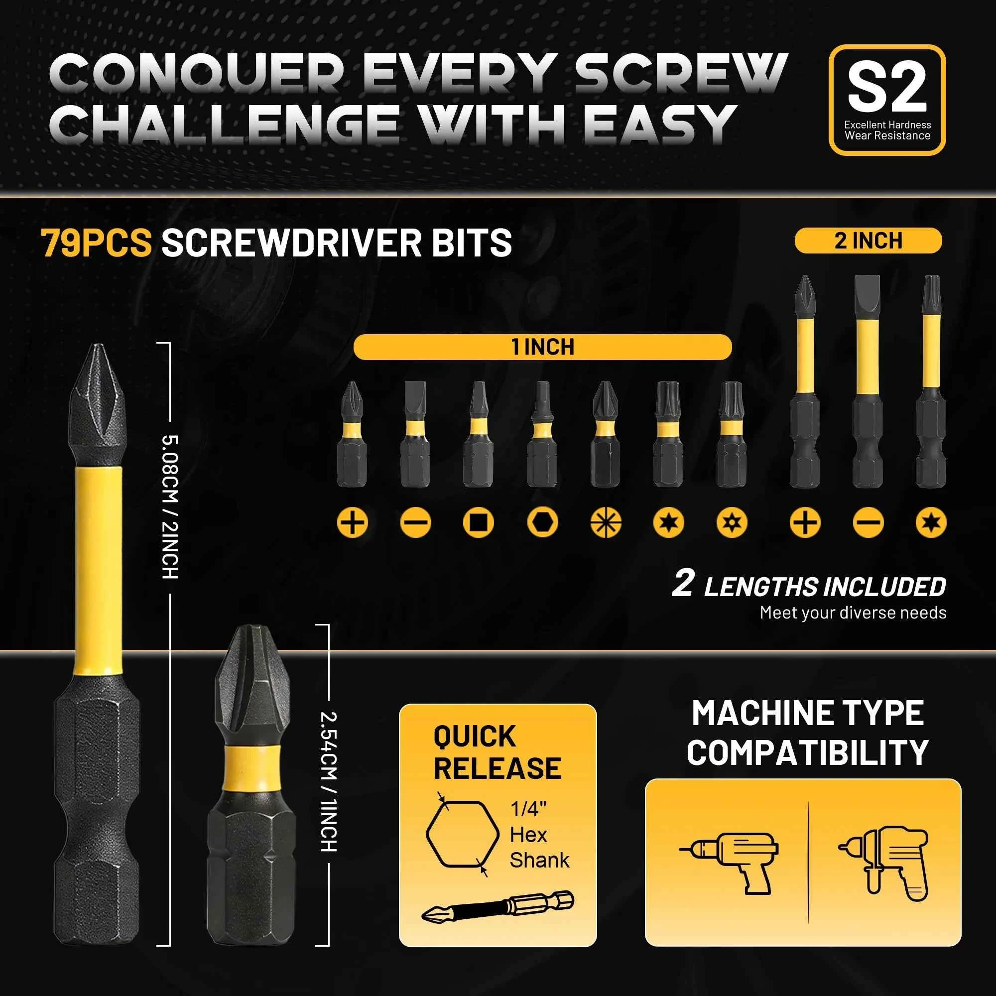 105 Pcs Professional Master Drill & Driver Set | HSS, S2 Steel & Masonry Multi-Material Kit