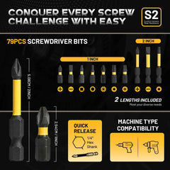 105 Pcs Professional Master Drill & Driver Set | HSS, S2 Steel & Masonry Multi-Material Kit