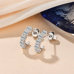 3.0mm Moissanite Hoop Earrings