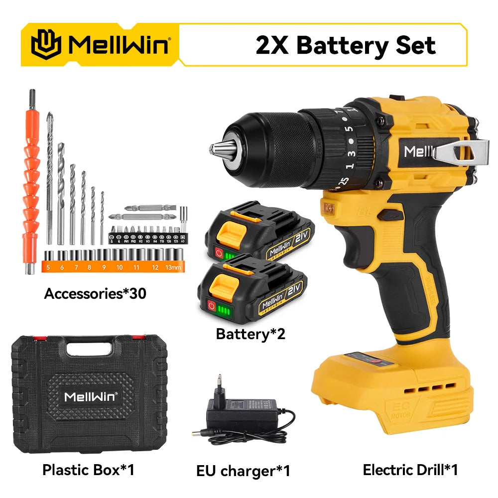 MELLWIN 480N·m Brushless Cordless Impact Drill