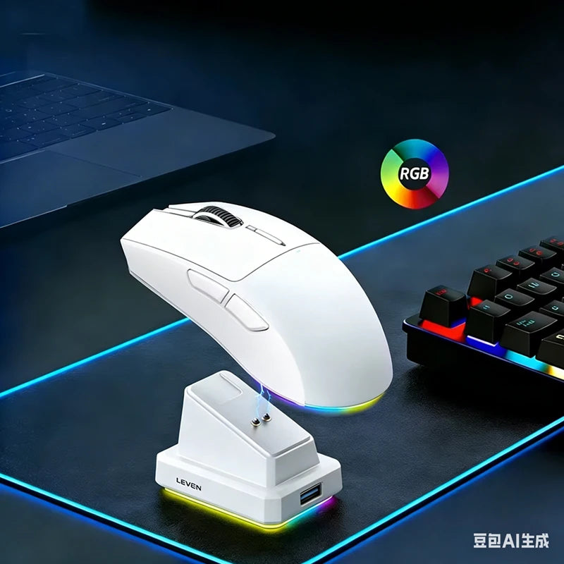 X11 Lightweight Wireless Gaming Mouse | PAW3311 Sensor & Magnetic RGB Charging Dock