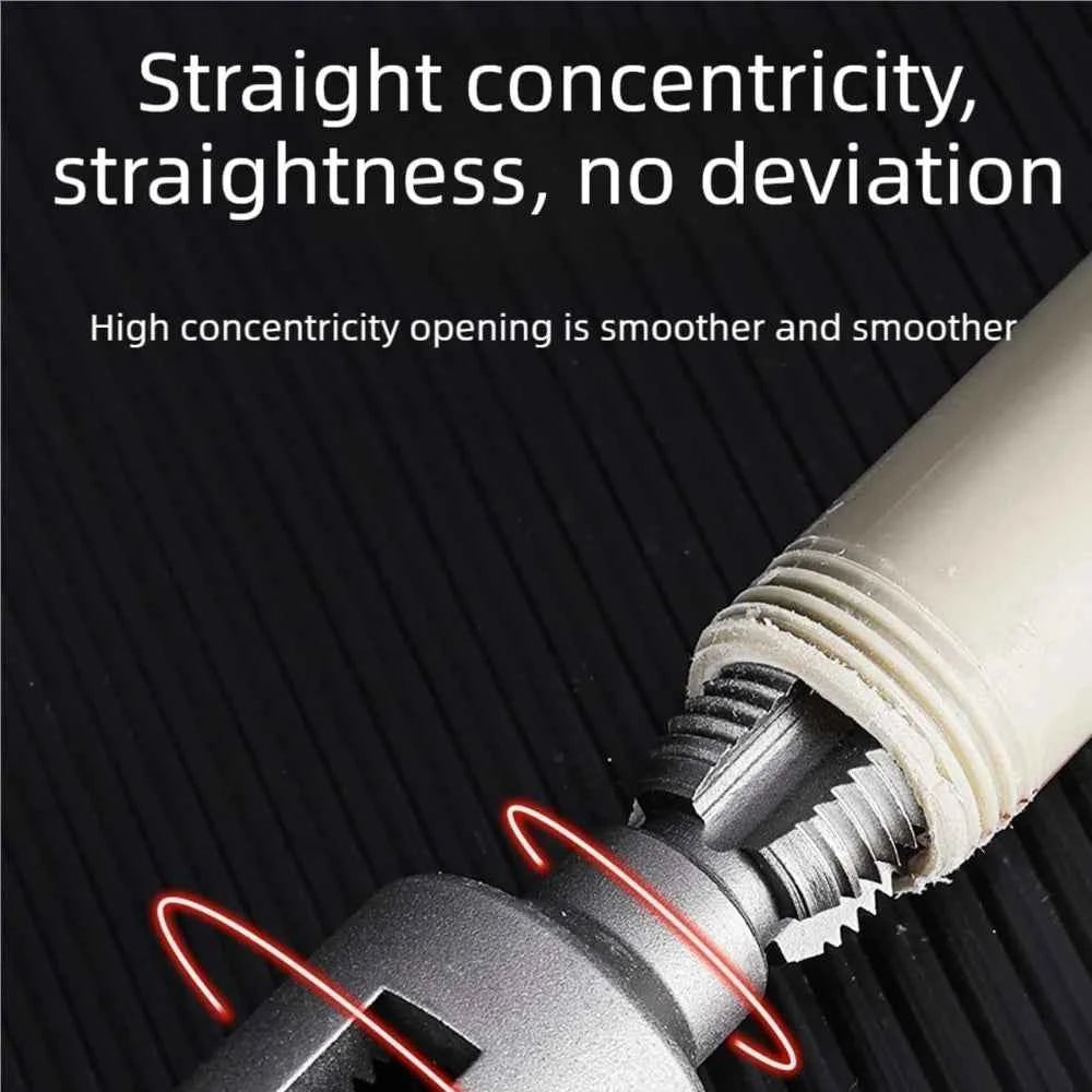 Professional Hex Shank Pipe Threading Tool | Internal & External Die Set for 1/2", 3/4" & 1" Pipes