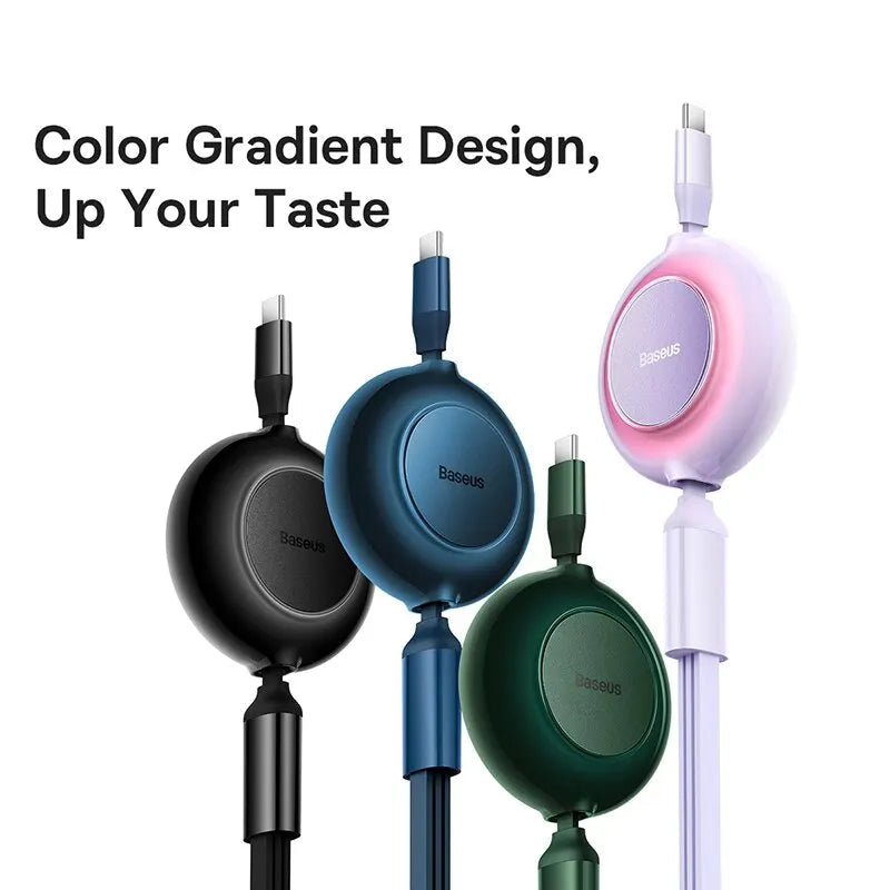 Retractable 100W 3-in-1 Fast Charging Cable by Snagg A Charging Cable