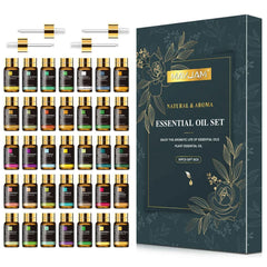 35 Bottle Master Essential Oil Library – 100% Pure Botanical Collection for Diffusion, Artisanal Crafting & Wellness