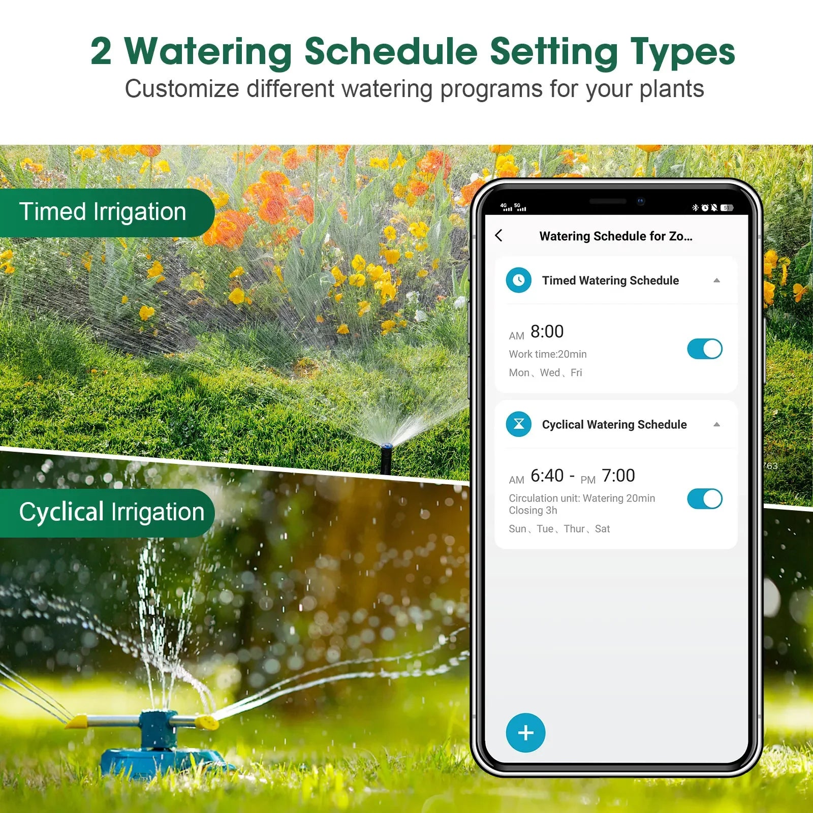 Smart Dual-Outlet Garden Water Timer